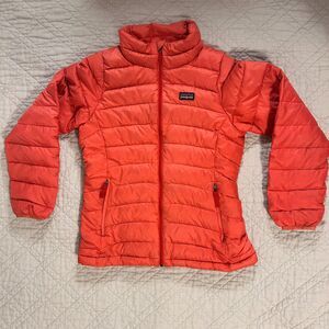 Patagonia Girls Medium (10) Salmon Pink Down Puffer Jacket